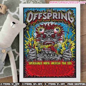 The Offspring Supercharged North American Tour Dates 2026 Home Decor Poster Canvas