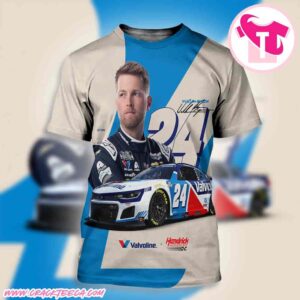 William Byron Reveals 2026 Nascar Cup Series No 24 Valvoline Chevrolet Paint Scheme From All Angles All Over Print Shirt