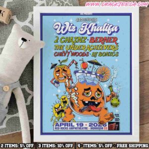 Wiz Khalifa Morrison Colorado 2026 At Red Rocks Amphitheatre On April 19 Home Decor Poster Canvas